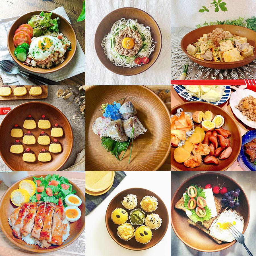 NH home 木目ラウンドプレート（L）CC おうちカフェ食器 おしゃれ 木製