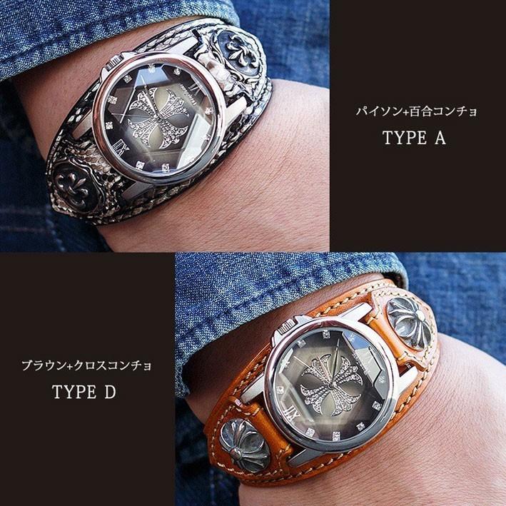 DEEP ZONE ディープ ゾーン イタリアンレザー ブレスウォッチ パイソン