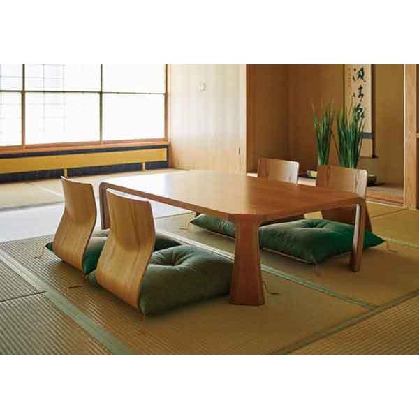 天童木工 和風座いす シンプル曲げ木座椅子 ケヤキブラウン色 : さぬき