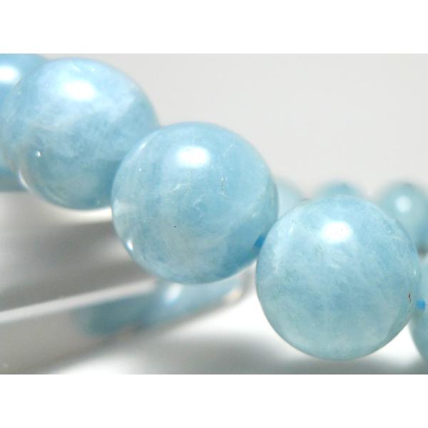 天然 アクアマリン ブレスレット 12mm パワーストーン レディース