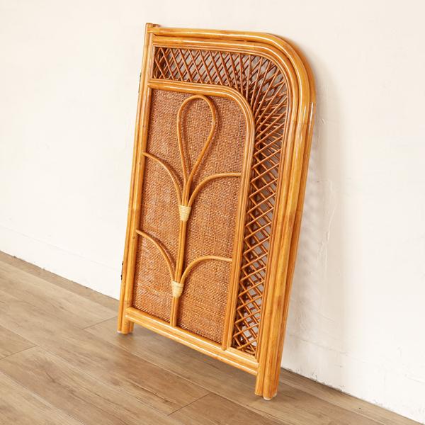 衝立 ラタン 籐 スクリーン 2連 パーテーション 低い アジアン