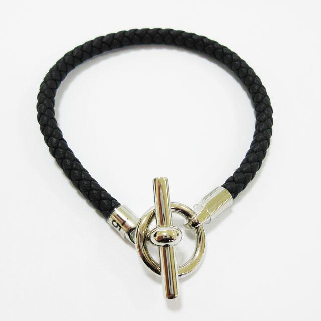 HERMES エルメス ブレスレット グレナン H ノワール ブラックシルバー