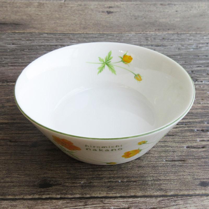 hiromichi nakano（ヒロミチナカノ） 台形サラダボウル 黄色い花柄
