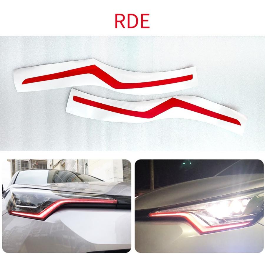 Toyota chr C-HR ヘッドライト アクセサリー 外装 色付き 青 赤 2017