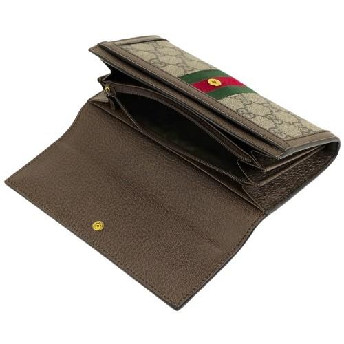 GUCCI（グッチ） 長財布 レディース オフィディア ブラウン 523153