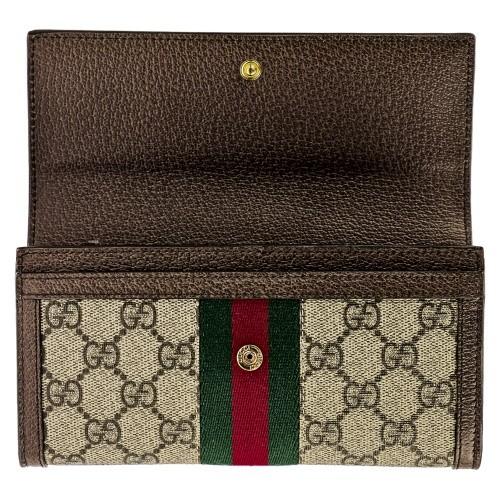 GUCCI（グッチ） 長財布 レディース オフィディア ブラウン 523153