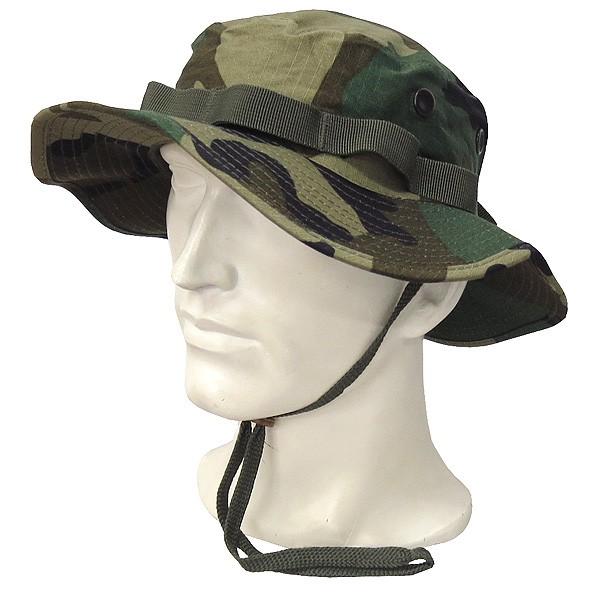 メール便可 ミリタリー リップストップ ジャングルハット 迷彩柄