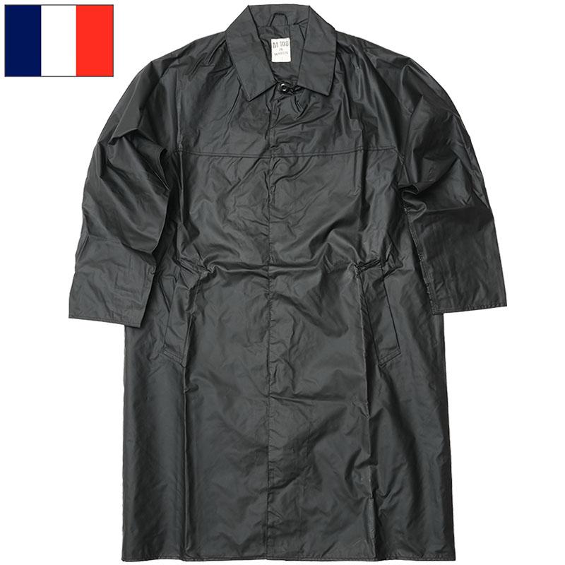 フランス ポリス レインコート ブラック デッドストック JR038NN