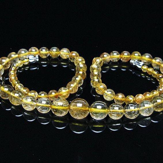 ルチルクォーツ ネックレス ゴールドタイチンルチル 10mm t162-700