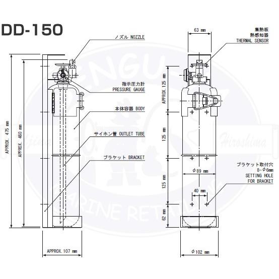 プロマリンDD-150 自動拡散型粉末消火器 法定備品 船検 小型船舶用