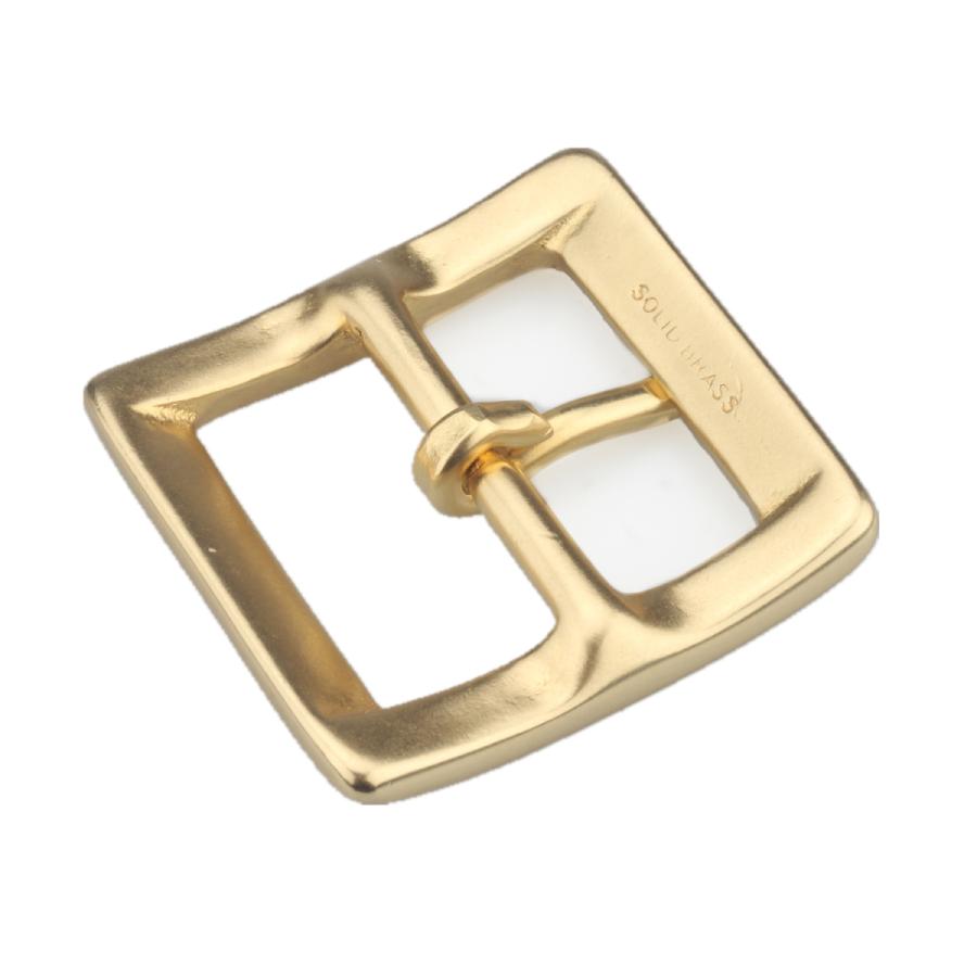 senwa 真鍮製 ベルトバックル ブラス 日字型 巾40mm ゴールド メンズ