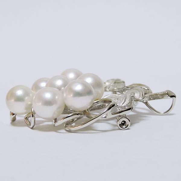 パール ブローチ 真珠ブローチ フォーマル ブドウ 葡萄 ぶどう あこや