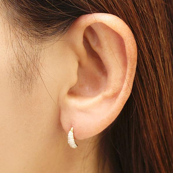 ピアス フックピアス ダイヤモンド k18 イエローゴールド しずく型