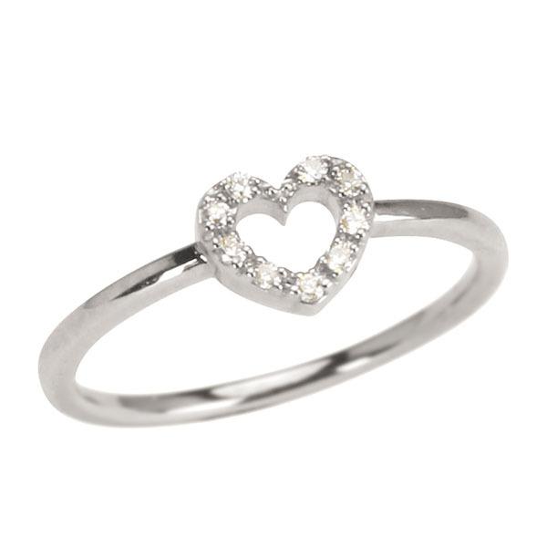 プラチナ 指輪 ハートリング ピンキーリング ダイヤモンド ハート