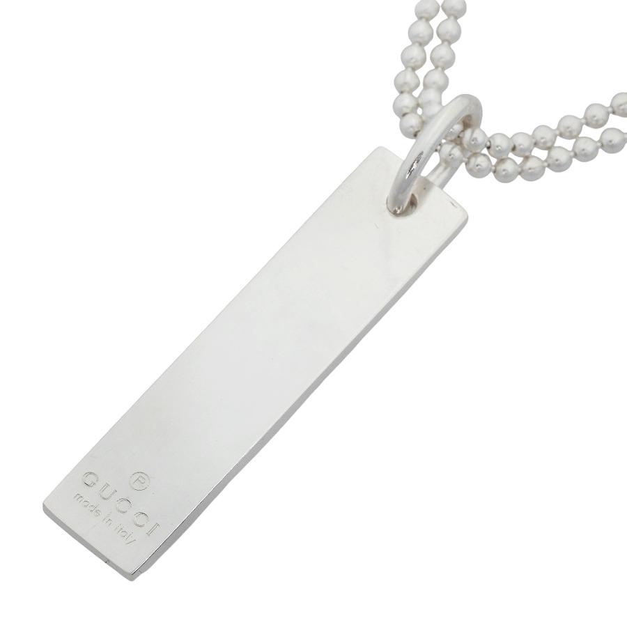 GUCCI（グッチ） 約23.7g ロゴ プレート バー ダブルチェーン