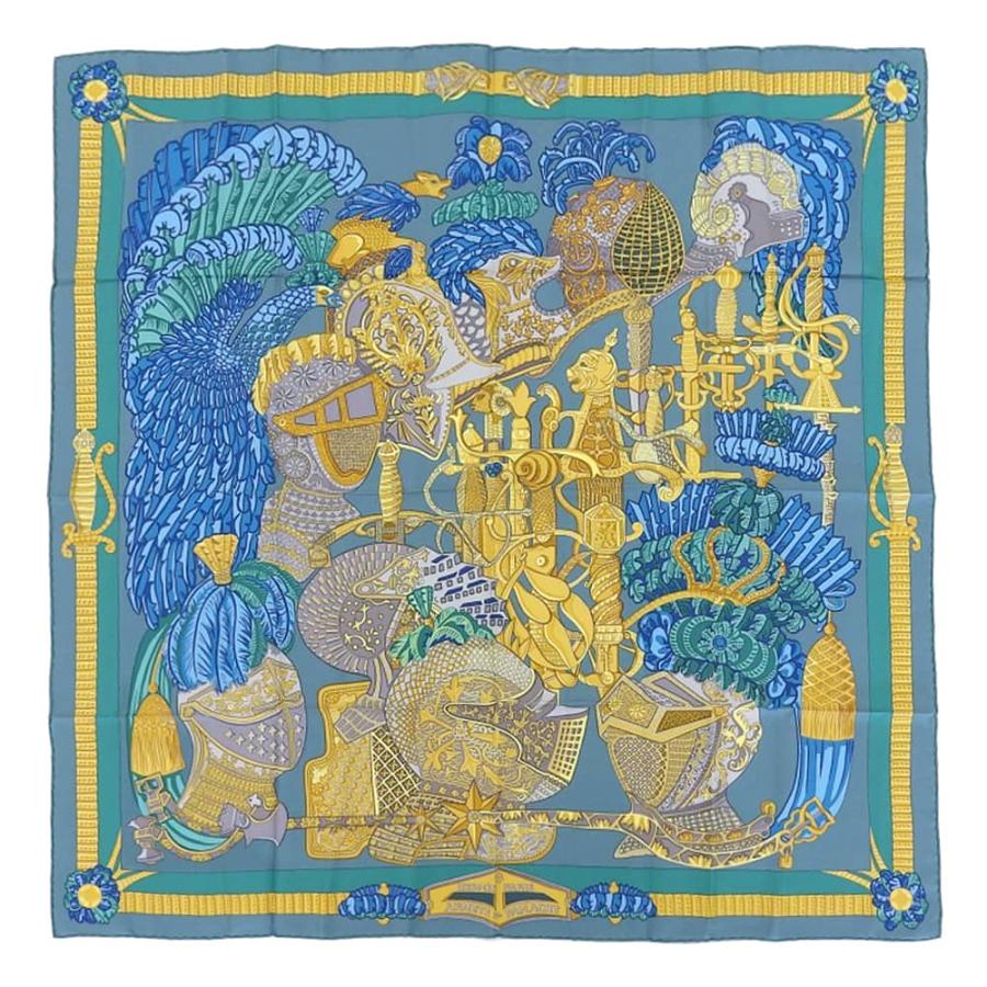 HERMES（エルメス） カレ90 ARMETS et PANACHE 羽飾りの騎兵兜