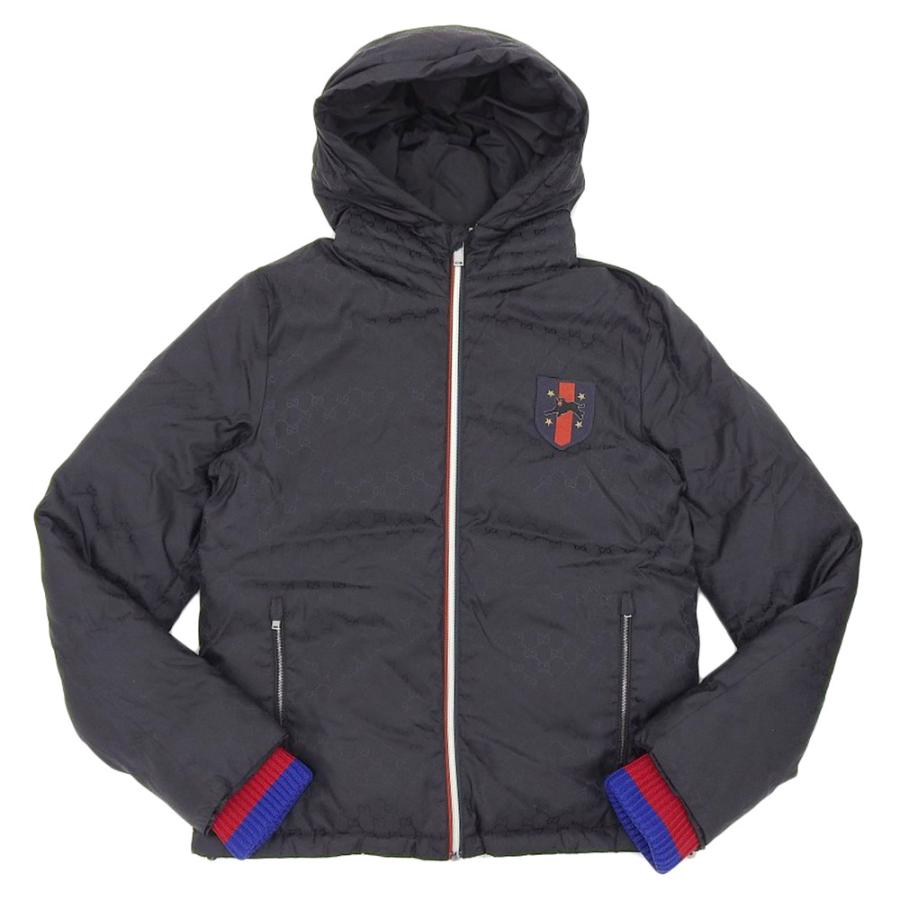 GUCCI（グッチ） GUCCI GG柄フード ワッペン エンブレム ダウン