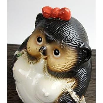 信楽焼 10号福狸(メス) たぬき タヌキ 狸 開運 縁起物 可愛い 陶器