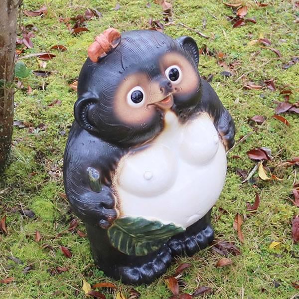 信楽焼 18号メス狸 たぬき タヌキ 開運 縁起物 可愛い 陶器 商売繁盛