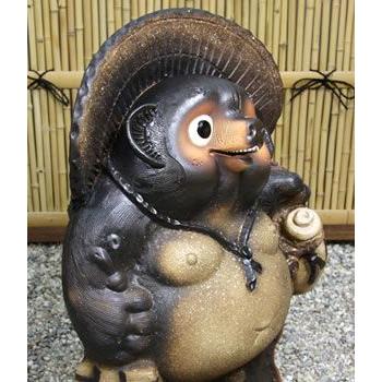 信楽焼 25号古信楽風福ひねり狸 たぬき タヌキ 開運 縁起物 可愛い