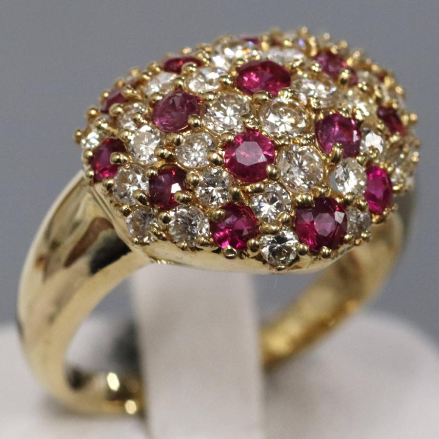 K18ダイヤモンドルビーリング 1.06 #15 7.3g イエローゴールド : 鴫原