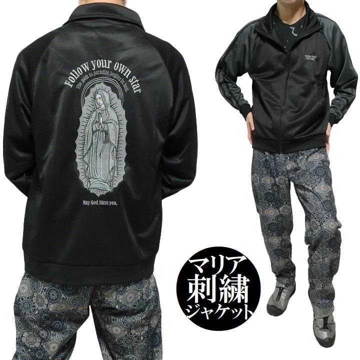 メンズセレクト トラックジャケット メンズ マリア/MARIA 刺繍 聖母