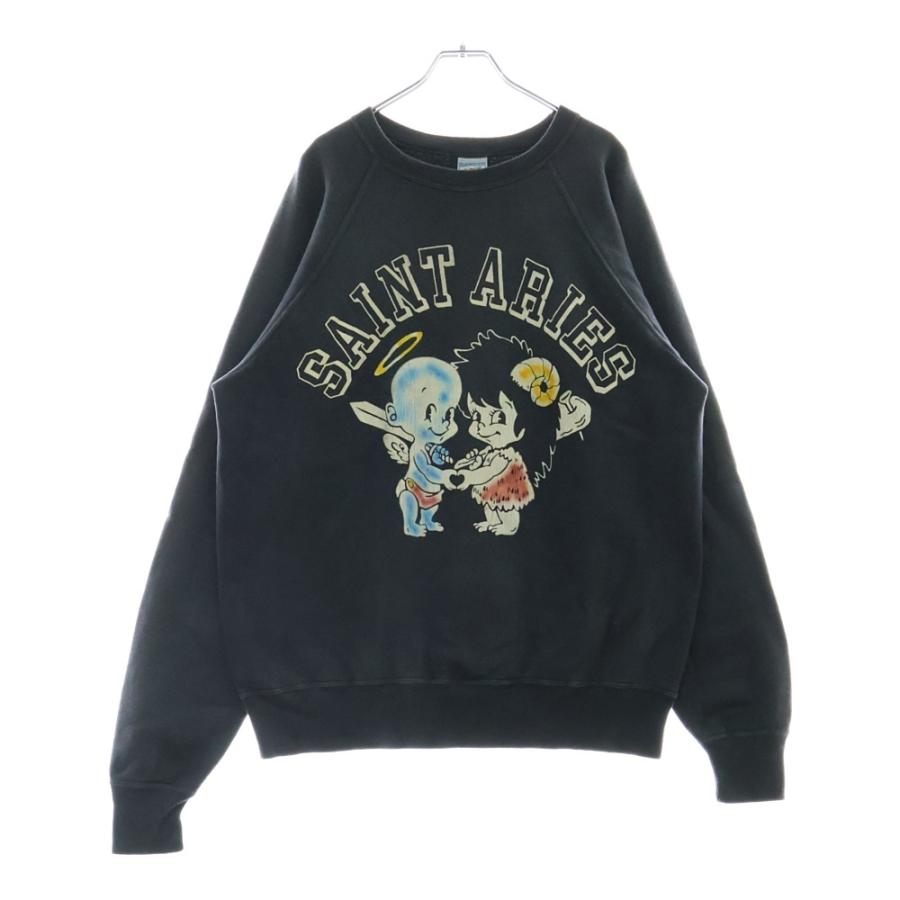 セントマイケル 23AW ×ARIES CREW NECK SWEAT SM-A23-0000-C01