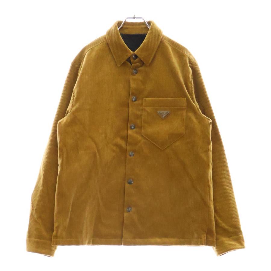 PRADA（プラダ） 24AW 三角ロゴプレート コーデュロイシャツブルゾン