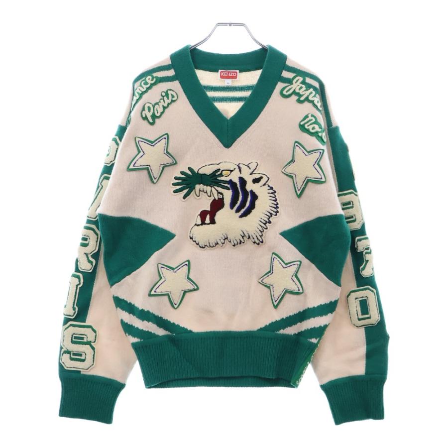 KENZO（ケンゾー） Varsity Merino Wool Knitwear バーシティ 刺繍