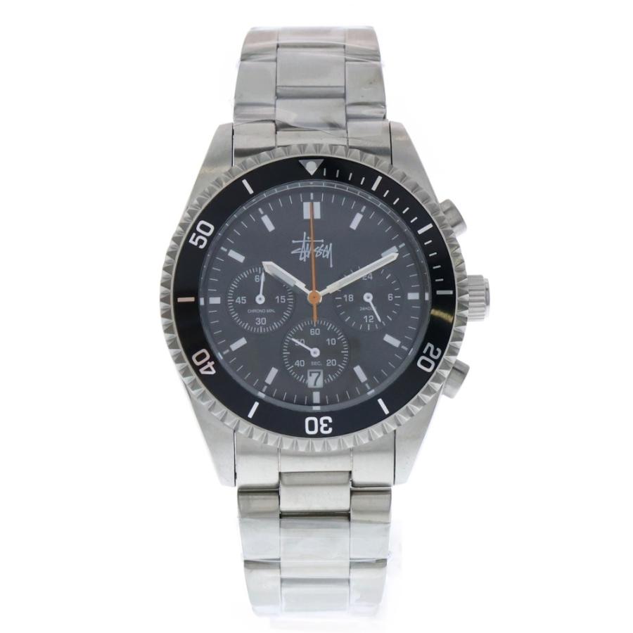 STUSSY（ステューシー） CRUSADER クロノグラフ デイト 黒文字盤 SS/QZ