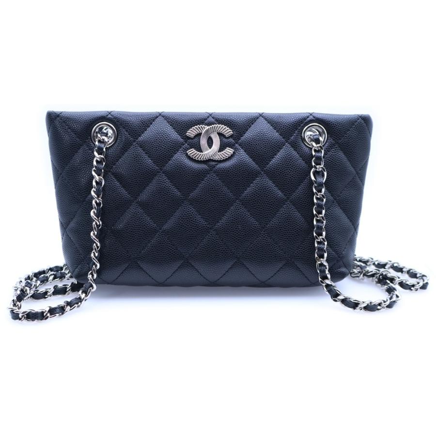 CHANEL（シャネル） ココマーク マトラッセ キャビアスキン チェーン