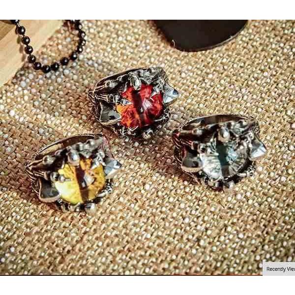 ドラゴン リング メンズ ステンレス レッドアイ 龍の目 デビル 全3色