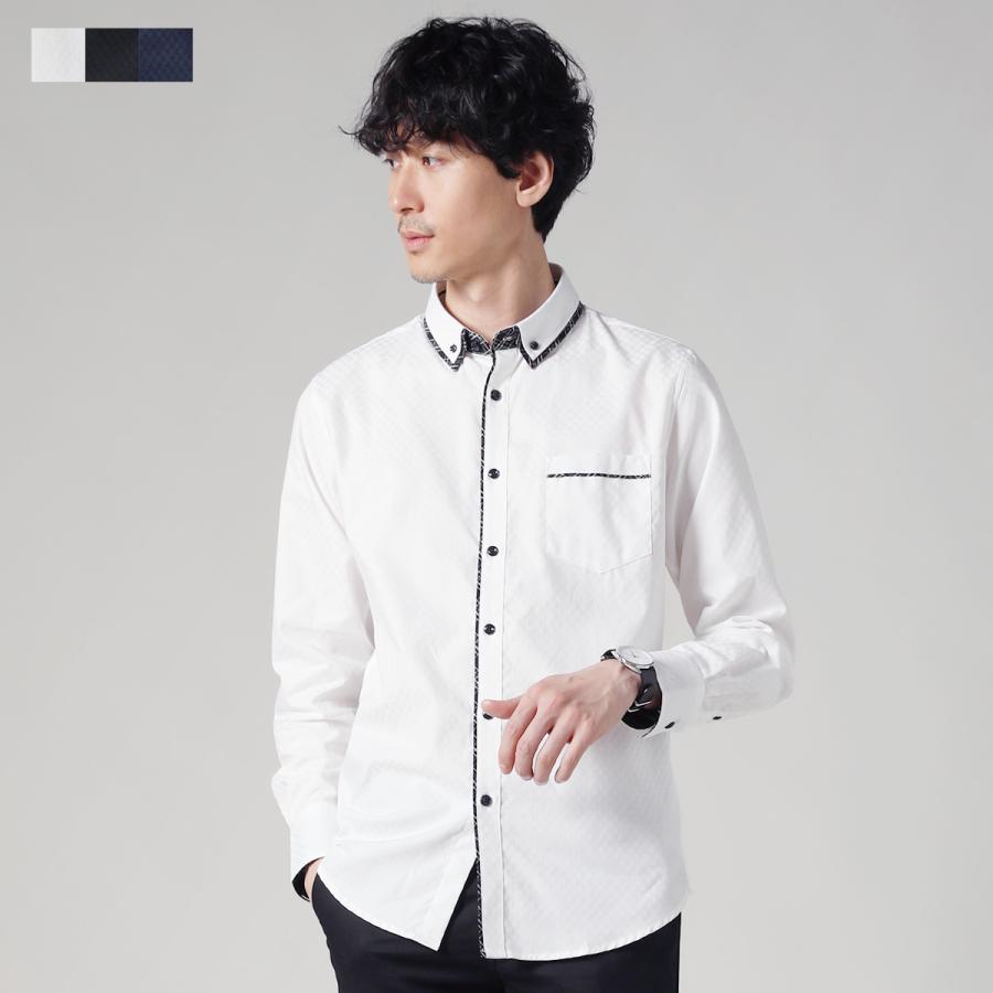 シャツ メンズ 夏服 夏 秋 秋服 長袖 シャドーチェック チェック柄