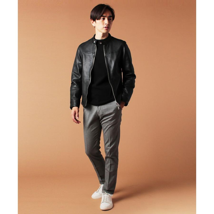 ジャケット シングルライダース メンズ 冬 ラムレザー ライダース