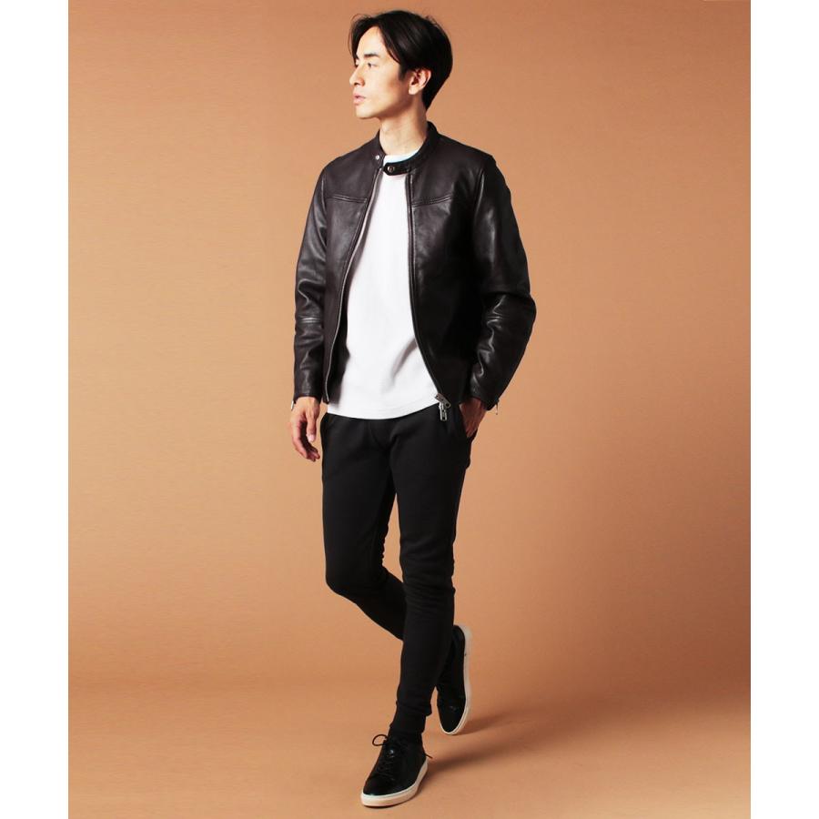 ジャケット シングルライダース メンズ 冬 ラムレザー ライダース