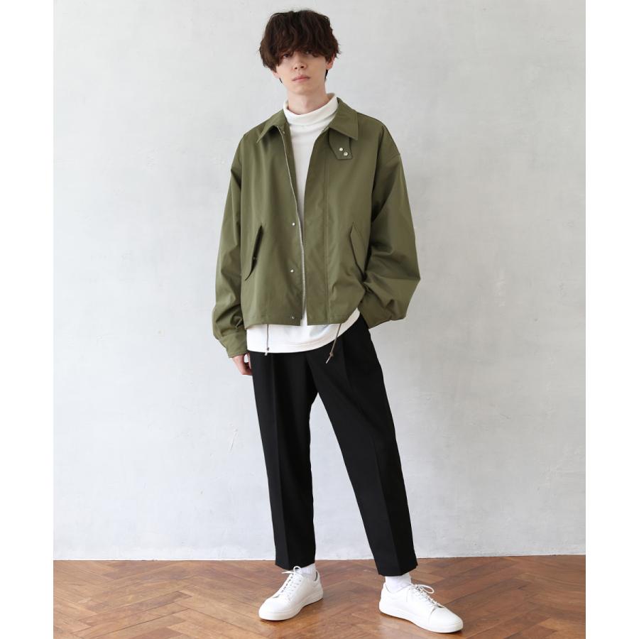 ブルゾン ジャケット メンズ タスランツイル ショート丈 長袖 スタンド