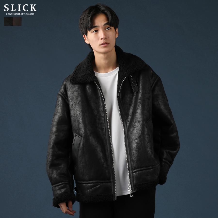 SLICK（スリック） メンズ 秋 冬 シンセティックレザー ムートン B3