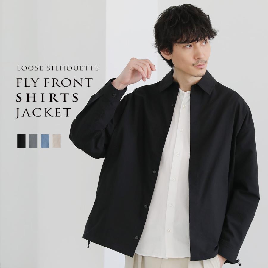 シャツジャケット ジャケット ブルゾン メンズ 長袖 レギュラーカラー