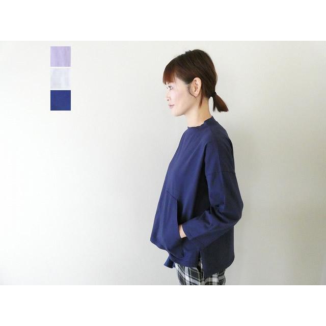 快晴堂(かいせいどう) Girl's TシャツWorkポケ・スタンド衿八分袖T