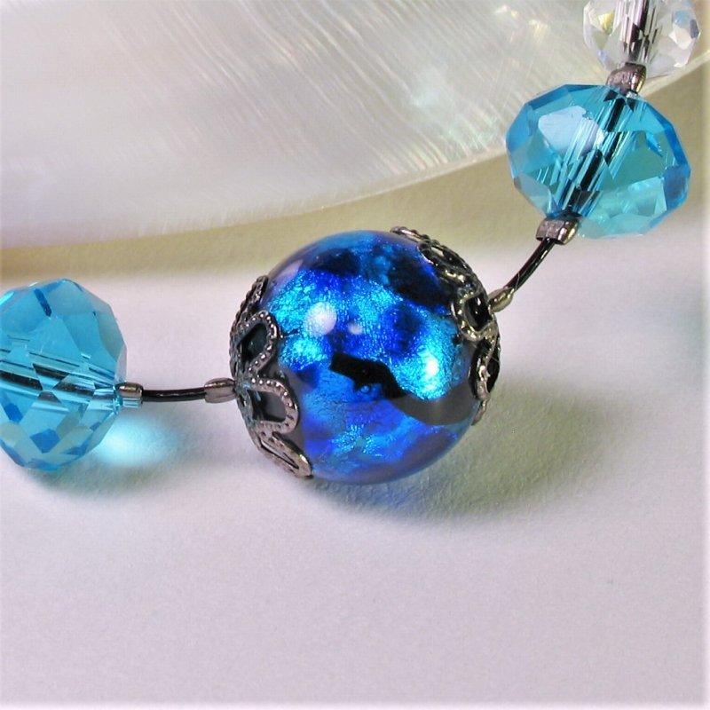 ほたる玉 ブレスレット ホタル ガラス とんぼ玉 光る 沖縄 琉球 お土産