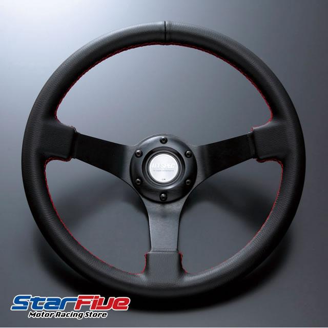 D1SPEC ステアリング DEEP80 レザー 外径340mm オフセット80mm