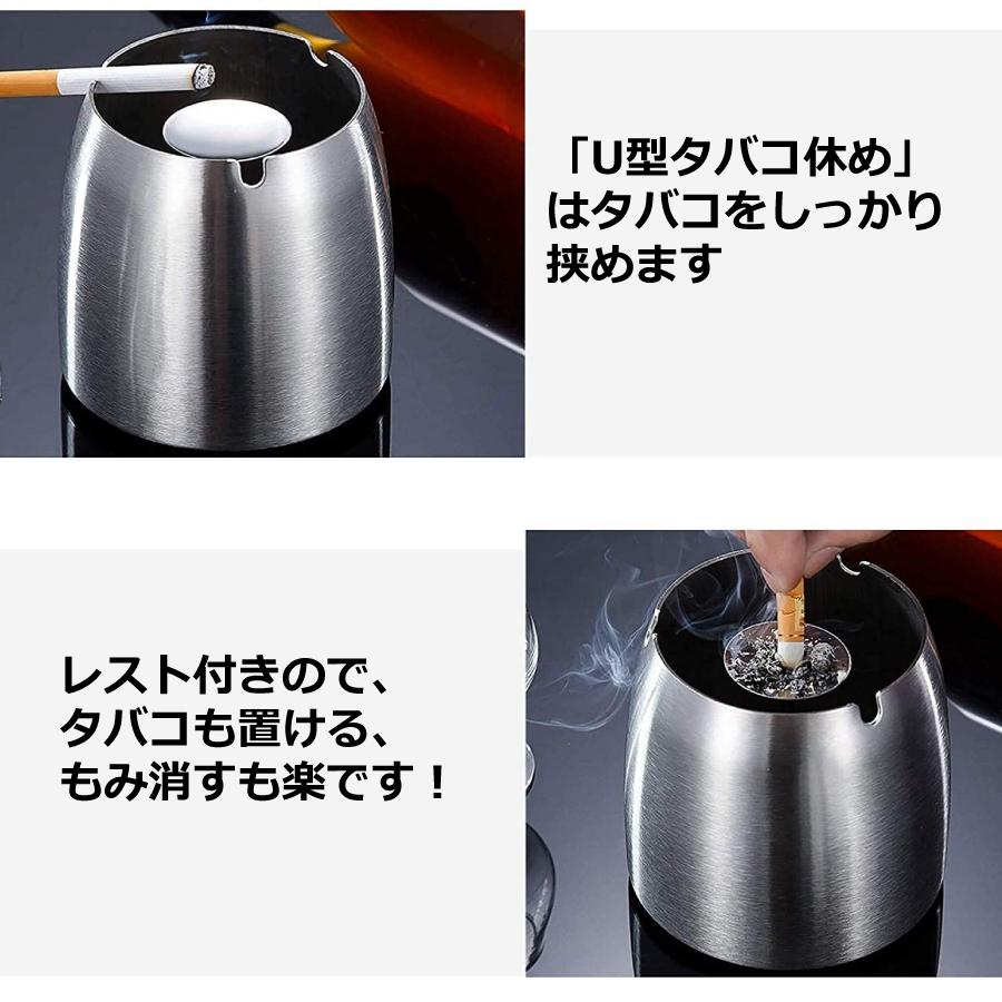 灰皿 ふた付き ステンレス製 火消し 車 洗いやすい 屋外 室内 兼用