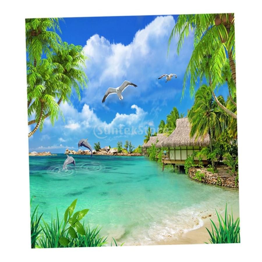 タペストリー 風景 3D 壁掛け 防水 海 ハワイ 夏 おしゃれ テーブル