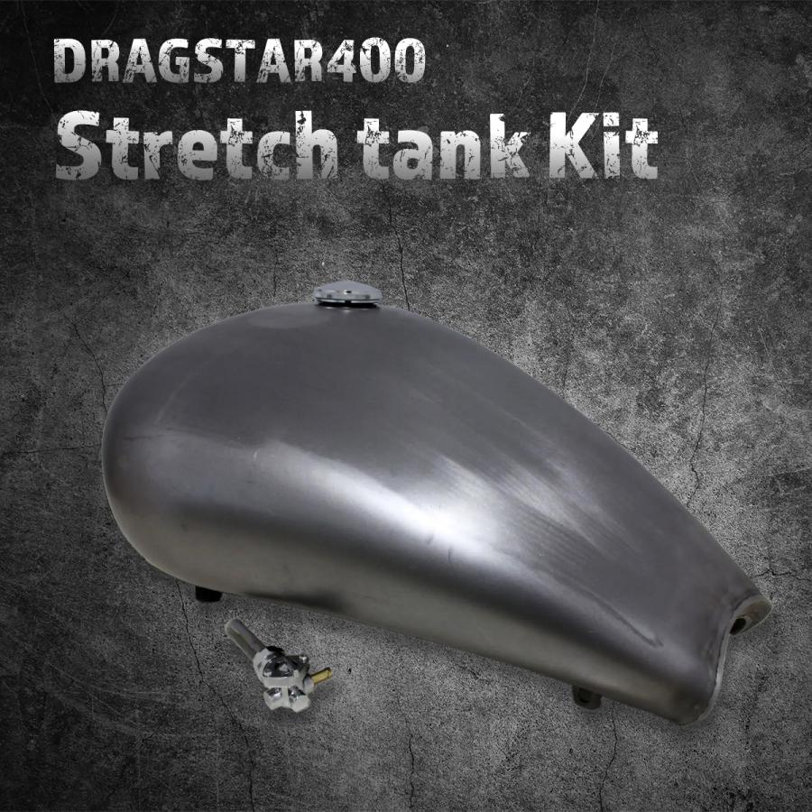 ドラッグスター400 ストレッチタンクKIT 完全ボルトオン 取付説明書付