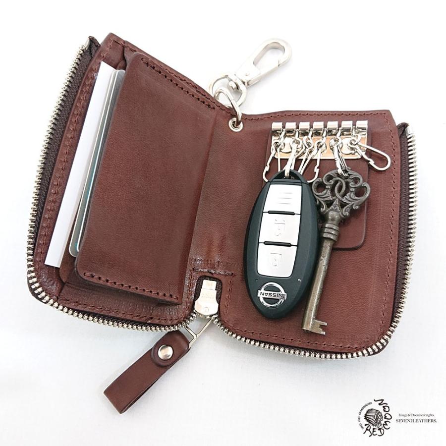 REDMOON（レッドムーン） キーケース カードケース 本革 L型ファスナー