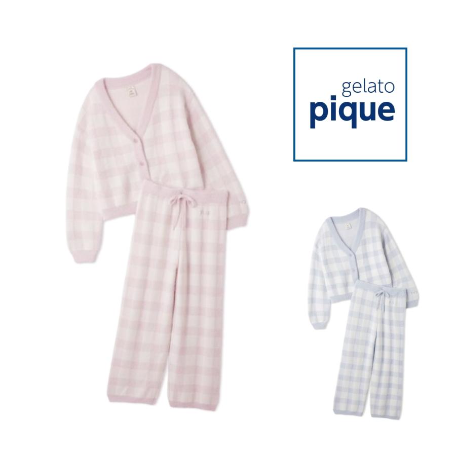 gelato pique（ジェラートピケ） レディース チェック柄カーディガン