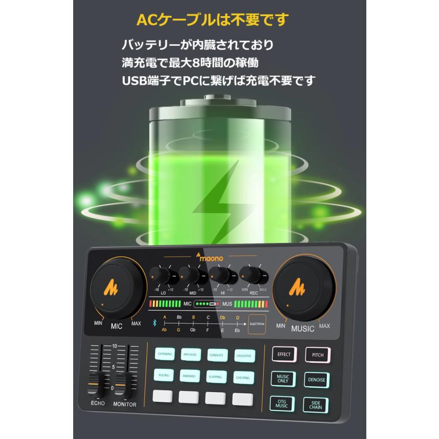 Maono ポッドキャスター 日本語説明書有 配信用ミキサー オーディオ