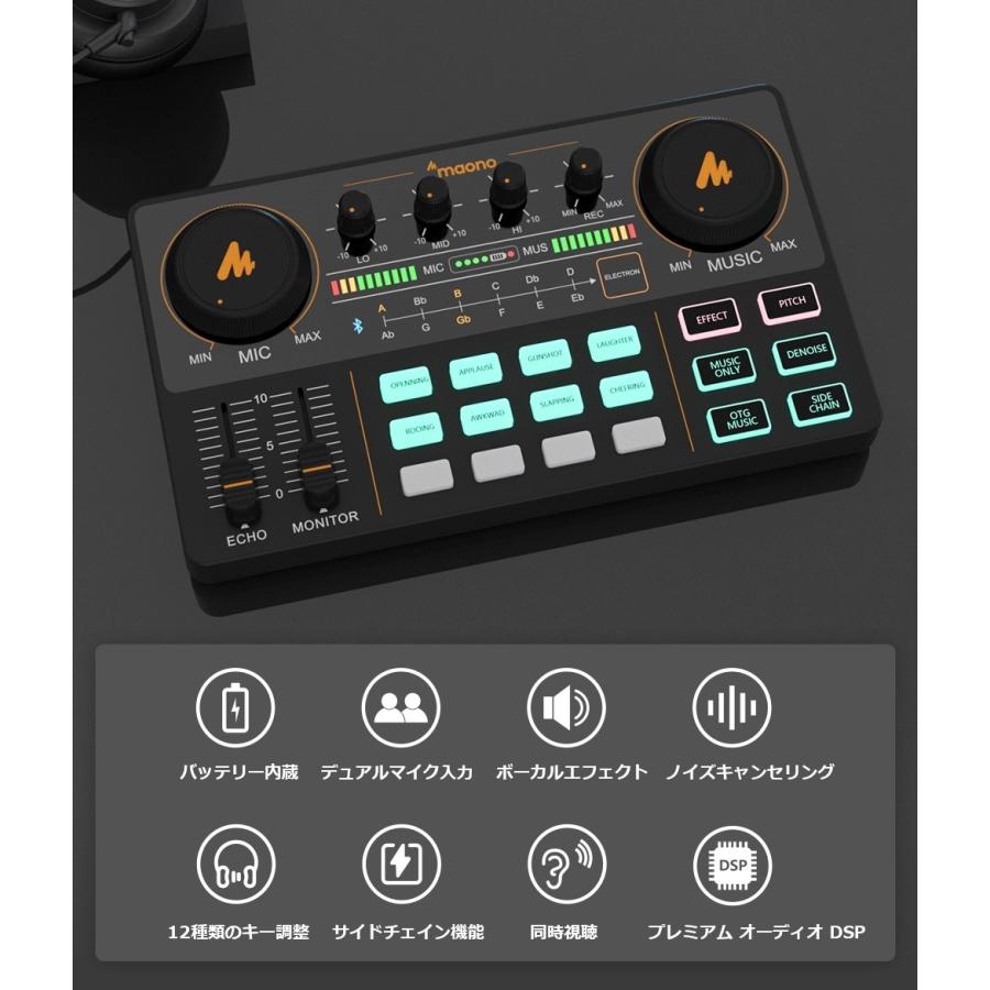 Maono ポッドキャスター 日本語説明書有 配信用ミキサー オーディオ