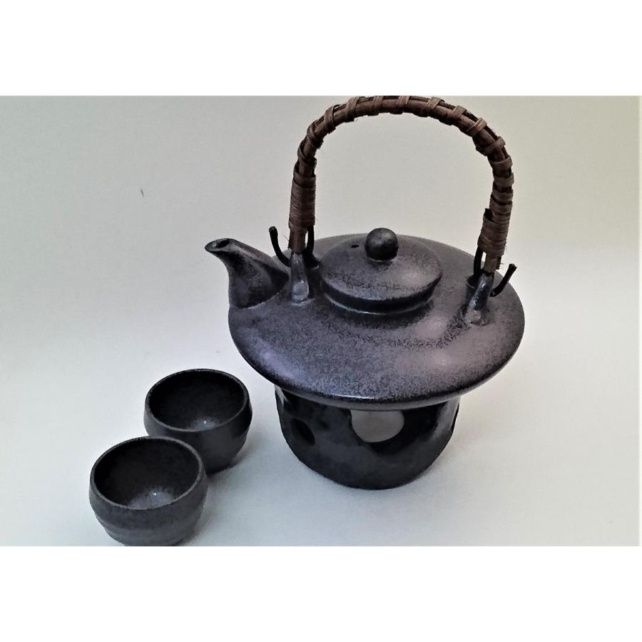 黒ぢょか大 千代香 焼酎 黒ぢょか大と盃・コンロのセット お買い得