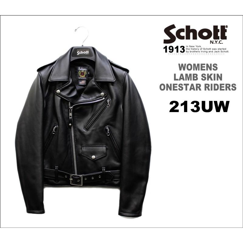 Schott N.Y.C（ショット） レディースラム革ワンスターダブル